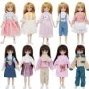 10 Sets Mini Doll Clothes Dress Outfits For 6-7 Inch Girl Dolls Dress-up Accessories Kids Toys Birthday Gifts -Folkmanis Toys Shop 51FNVZyg3RL