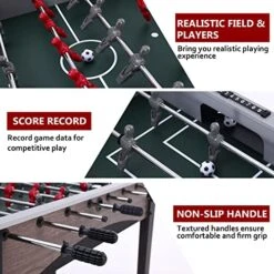 RayChee 48in Competition Sized Foosball Table, Arcade Table Soccer W/2 Balls For Kids And Adults, Indoor Foosball Table For Home, Game Room W/Wood Grain Finish And Foosball Accessories 9 RayChee 48in Competition Sized Foosball Table, Arcade Table Soccer W/2 Balls For Kids And Adults, Indoor Foosball Table For Home, Game Room W/Wood Grain Finish And Foosball Accessories -Folkmanis Toys Shop 51FPD4OKMWL