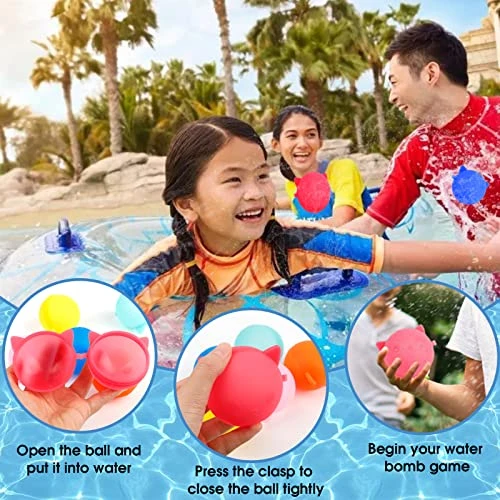GENERIC 18 PCS Reusable Water Balloons Refillable Water Balloons For Kids Silicone WaterBallons Toys With Mesh Bag Quick Fill Summer Water Games Suitable For Outdoor 4 GENERIC 18 PCS Reusable Water Balloons Refillable Water Balloons For Kids Silicone WaterBallons Toys With Mesh Bag Quick Fill Summer Water Games Suitable For Outdoor - Image 2