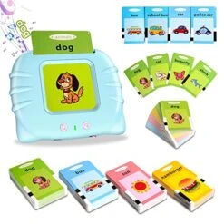 Pocket Speech Therapy Toys, 224 Sight Words Talking Flash Cards, Toddler Learning Resources Toys, Autism Sensory Toys For Autistic Children, Toddler Toys Age 2-4 Blue