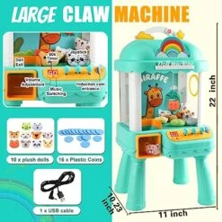 Claw Machine, Mini Vending Candy Claw Machine For Kids Adults Tabletop Arcade Games For Home Big Claw Machine Toy Prizes Party Xmas Birthday Gifts For Girls Boys 5 6 7 8 9 10 Year Old Stocking Stuffer -Folkmanis Toys Shop 51FnFqhOZ4L