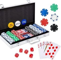 Yinlo Poker Chip Set - Classic 300PCS Poker Set With Aluminum Case, 11.5 Gram Casino Chips For Texas Holdem Blackjack Gambling -Folkmanis Toys Shop 51Fs2Fy7O L. AC
