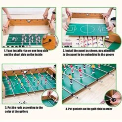 14" Foosball Table, Wooden Soccer Game Tabletop For Kids Educational Toy, Mini Indoor Table Soccer Set For Game Rooms, Parties, Family Night 9 14" Foosball Table, Wooden Soccer Game Tabletop For Kids Educational Toy, Mini Indoor Table Soccer Set For Game Rooms, Parties, Family Night -Folkmanis Toys Shop 51FseOAZQFL
