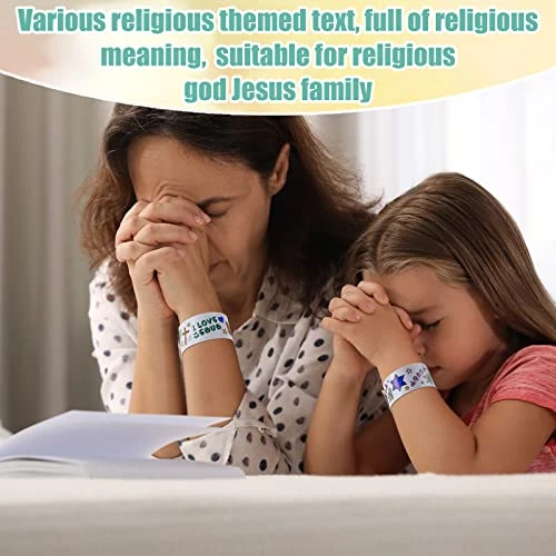 Lewtemi 60 Pcs Color Your Own Faith Slap Bracelets Religious Slap Bracelets Christian Religious Craft Slap Bracelets With Religious Sayings For Kids School Craft Projects Coloring DIY Gifts, 3 Style 6 Lewtemi 60 Pcs Color Your Own Faith Slap Bracelets Religious Slap Bracelets Christian Religious Craft Slap Bracelets With Religious Sayings For Kids School Craft Projects Coloring DIY Gifts, 3 Style - Image 4
