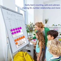 Magnetic Ten-Frame Set, Math Manipulative For Elementary, Math Counter Games For Kids Kindergarten, Montessori Number Blocks Toy For Kids, Kindergarten Classroom Must Haves 3 4 5 Year Old 11 Magnetic Ten-Frame Set, Math Manipulative For Elementary, Math Counter Games For Kids Kindergarten, Montessori Number Blocks Toy For Kids, Kindergarten Classroom Must Haves 3 4 5 Year Old -Folkmanis Toys Shop 51FyCJfV3gL