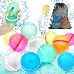 Water Balloons Reusable Outdoor Water Toys, Summer Fun For 7 8 9 10 Years Old Kids Outside Water Balls Toys, Water Games Self Sealing Quick Fill Water Balloons For Backyard For Swimming Pool - (6PCS) -Folkmanis Toys Shop 51FzxKzRzeL. AC
