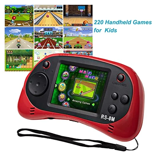 Kids Handheld Games 16 Bit Retro Video Games Console With 220 HD Electronic Games - 2.5'' LCD Portable Travel Games Entertainment Gifts For Boys Girls Ages 4-12 (Classic Red) 4 Kids Handheld Games 16 Bit Retro Video Games Console With 220 HD Electronic Games - 2.5'' LCD Portable Travel Games Entertainment Gifts For Boys Girls Ages 4-12 (Classic Red) - Image 2