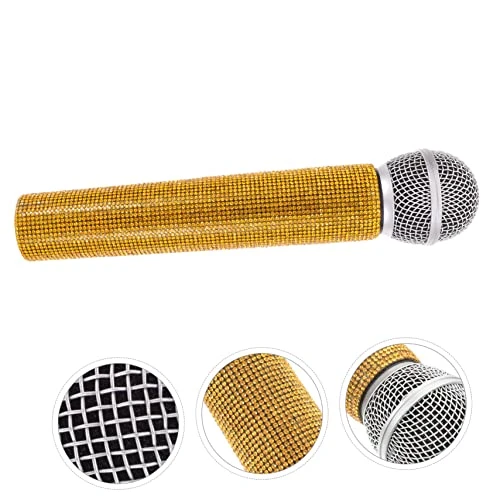 Milisten 5pcs Simulation Diamond Microphone Costume For Kids Portable Speaker Loud Kids Bulk Toys Game Show Props Simulate Speech Practice Microphone Plastic Mics Toy Alloy Golden Toy Cake 6 Milisten 5pcs Simulation Diamond Microphone Costume For Kids Portable Speaker Loud Kids Bulk Toys Game Show Props Simulate Speech Practice Microphone Plastic Mics Toy Alloy Golden Toy Cake - Image 4