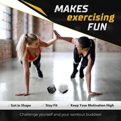 Exercise Dice - Personal Gym Trainer Workout Dice - Fitness Dice For Adults - Fun Exercise Games For HIIT, Cardio - Home Workouts Equipment And Accessories - Workout Gifts For Women And Men -Folkmanis Toys Shop 51G4pe9AN8L