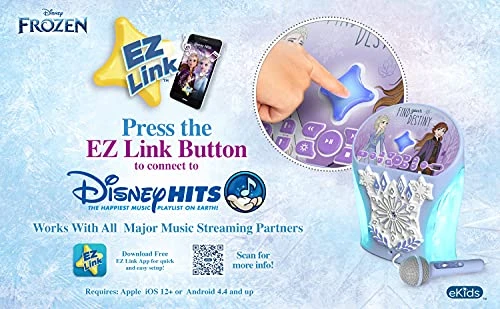 EKids Disney Frozen Karaoke Machine, Bluetooth Speaker With Microphone For Kids, Speaker With USB Port To Play Music, Easily Access Frozen Playlists With New EZ Link Feature 6 EKids Disney Frozen Karaoke Machine, Bluetooth Speaker With Microphone For Kids, Speaker With USB Port To Play Music, Easily Access Frozen Playlists With New EZ Link Feature - Image 4