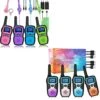 Wishouse Walkie Talkies For Kids Adults Rechargeable Long Range,Family Walky Talky,Outdoor Camping Games Indoor Toys Birthday Xmas Gift For Boys Girls Children 8 Pack -Folkmanis Toys Shop 51G8WCHbG7L