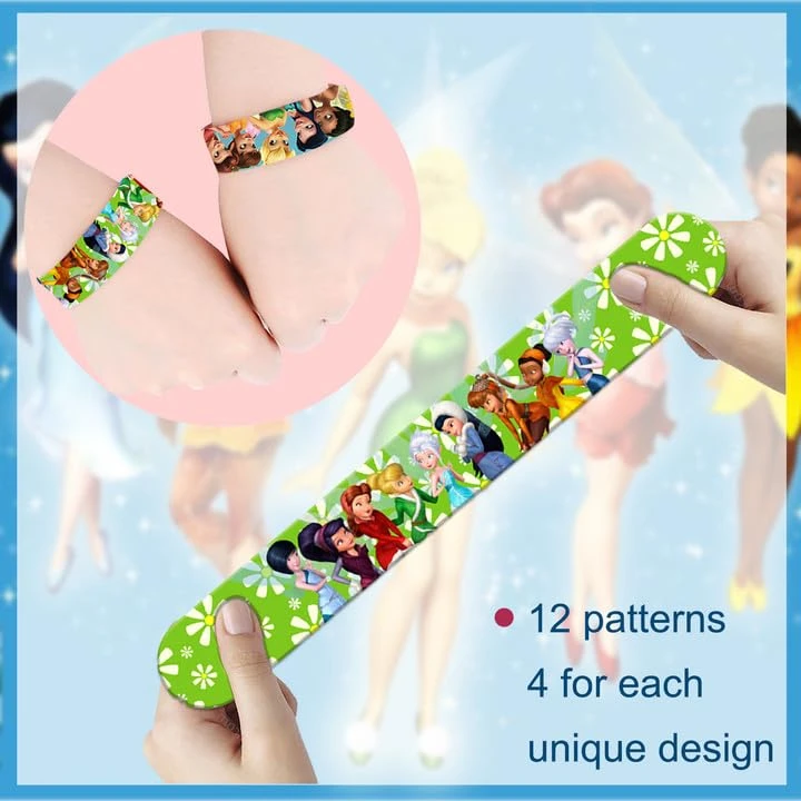 Gkszajo 48Pcs Fairy Tinker Bell Slap Bracelets For Kids Birthday Party Slap Bracelets Fairy Tinker Snap Bracelet Party Favors Supplies For Kids Teens Gifts 4 Gkszajo 48Pcs Fairy Tinker Bell Slap Bracelets For Kids Birthday Party Slap Bracelets Fairy Tinker Snap Bracelet Party Favors Supplies For Kids Teens Gifts - Image 2