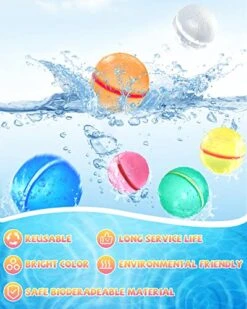 Water Balloons Self-sealing Quick-fill Water Balloons Water Bouncing Splash Water Balloons Pool Outdoor Water Toys Balloons Water War Games Summer Fun Party 4PCS -Folkmanis Toys Shop 51GCW9YbqZL