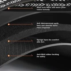 TOMWISH Ultra Thin Door Mat Rug Indoor Non Slip Floor Mat Kitchen Mats For Floor Rubber Kitchen Rugs And Mats Washable Indoor Mat 20X30 Black Boho Rug -Folkmanis Toys Shop 51GDetlExQL