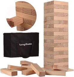 NI-ROU Wooden 2 In 1 Tumbling Tower Game With Poker Stacking Classic Games For Adults And Family Outdoor & Indoor 4.7 X 1.6 X 1 Inches -Folkmanis Toys Shop 51GHDRtkf5L. AC