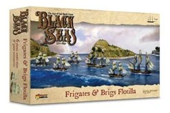 WarLord Black Seas The Age Of Sail Frigates & Brigs Flotilla For Black Seas Table Top Ship Combat Battle War Game 792010001