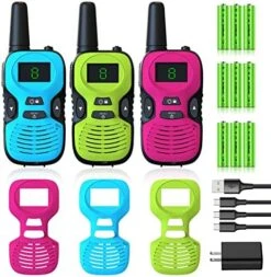 Walkie Talkies For Kids 3Pack Long Range: Toys For Boys Age 8-12 Year Old - Gifts For Girls 6-8 8-10 Walky Talky Children Christmas For Camping Hiking Outdoor Party -Folkmanis Toys Shop 51GHU9 MloL. AC