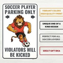 Venicor Soccer Sign - 9 X 14 Inches - Aluminum - Soccer Gifts For Boys Girls - Soccer Player Room Decor Party Decorations Accessories Stickers Poster Stuff 8 Venicor Soccer Sign - 9 X 14 Inches - Aluminum - Soccer Gifts For Boys Girls - Soccer Player Room Decor Party Decorations Accessories Stickers Poster Stuff -Folkmanis Toys Shop 51GJBEQ6riL