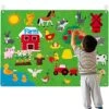 Children's Teaching Felt Board, Farm Animals Ocean Felt-Board Story Set For Toddlers, Teaching Flannel Graphs For Children Early Learning Interactive Play Kit Wall Hanging Gift (Farms) -Folkmanis Toys Shop 51GMruMAgNL