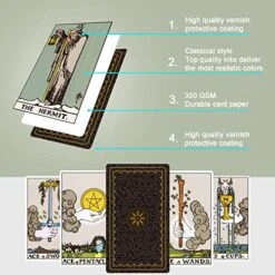 IXIGER Tarot Cards With Guide Book,78 Original Tarot Cards Deck Fortune Telling Game For Beginners&Expert Readers,Classic Tarot Deck Standard Size 4.75" X 2.76",Tarot Cards With Bag And Chakra Stoneag 11 IXIGER Tarot Cards With Guide Book,78 Original Tarot Cards Deck Fortune Telling Game For Beginners&Expert Readers,Classic Tarot Deck Standard Size 4.75" X 2.76",Tarot Cards With Bag And Chakra Stoneag -Folkmanis Toys Shop 51GSXxqhnaL