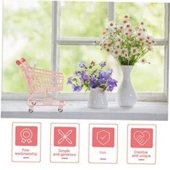 Miniature Shopping Cart 1pc For Kids Mini Rolling Cart Target Cart For Kids Mini Trolley With Wheels Small Table Frame Desk Crafts Pink Toddler Mini Grocery Cart -Folkmanis Toys Shop 51GVLBhvDiL