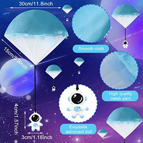 Kathfly 32 Packs Parachute Toys Out Space Party Favors Paratroopers With Parachutes Durable Plastic Playset Outdoor Flying Parachute Toys For Astronaut Themed Party Favors 4 Kathfly 32 Packs Parachute Toys Out Space Party Favors Paratroopers With Parachutes Durable Plastic Playset Outdoor Flying Parachute Toys For Astronaut Themed Party Favors - Image 2