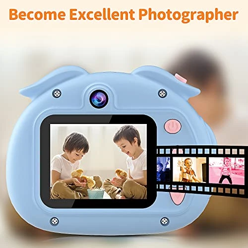 Ourlife Kids Camera For Boys, Portable HD Toy Camera With A Built-in MP3 Player And Forward Facing Lens For Kids Ages 3-12 - 1080p Camera With Multiple Unique Functions And An TF Card (Blue) 6 Ourlife Kids Camera For Boys, Portable HD Toy Camera With A Built-in MP3 Player And Forward Facing Lens For Kids Ages 3-12 - 1080p Camera With Multiple Unique Functions And An TF Card (Blue) - Image 4