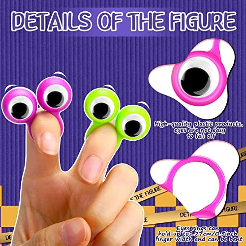 Libima 180 Pcs Eye Finger Puppets Googly Eye Rings Wiggly Eyeball Finger Puppet Rings Plastic Eye On Party Favor Toys For Classroom Reading Prizes Goodie Bag Stuffer Festivals Decorations, 6 Color 5 Libima 180 Pcs Eye Finger Puppets Googly Eye Rings Wiggly Eyeball Finger Puppet Rings Plastic Eye On Party Favor Toys For Classroom Reading Prizes Goodie Bag Stuffer Festivals Decorations, 6 Color - Image 3