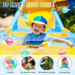 Reusable Water Bomb Balloons Magnetic Self-Sealing Water Bomb Soft Silicone Water Balls Water Games Outdoor Toys Summer Fun Party Supplie For Kids Adults With Storage Mesh Bag (18 PCS) -Folkmanis Toys Shop 51GigN4wnsL