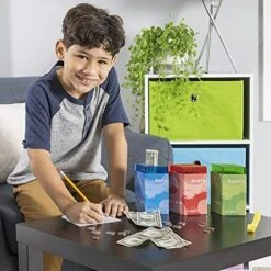 Classic MoonJar Award Winning Save Spend Share Educational Tin Toy Bank With Passbook| Moneybox For Children 3+ Years | Teaches Responsible Money Management & Financial Skills -Folkmanis Toys Shop 51GlMSY8WgL