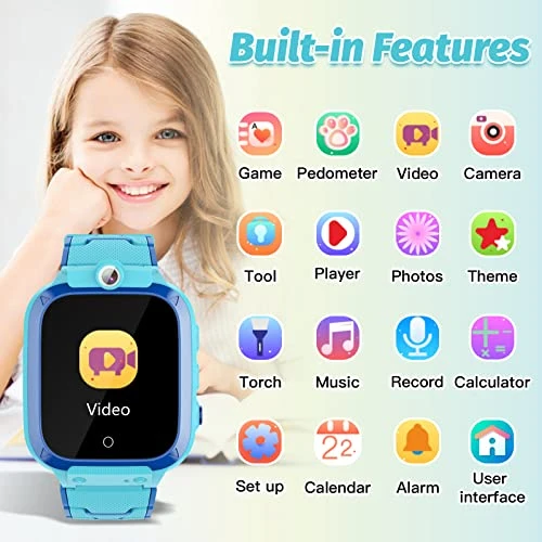 Kids Smart Watch For Girls Boys Ages 3-12 Years,Toddler Wrist Watch Mp3 Music Player 14 Puzzle Games With Dual Cameras Video Player/Recorder Pedometer Torch Children Birthday Festival Gifts Toys 4 Kids Smart Watch For Girls Boys Ages 3-12 Years,Toddler Wrist Watch Mp3 Music Player 14 Puzzle Games With Dual Cameras Video Player/Recorder Pedometer Torch Children Birthday Festival Gifts Toys - Image 2