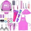 Gifts2U Hair Salon Toys For Girls, 26 Pcs Realistic Girl Beauty Salon Playset Hair Styling Set With Blow Dryer, Barber Costume Apron, Scissors And Stylist Accessories. 1 Gifts2U Hair Salon Toys For Girls, 26 Pcs Realistic Girl Beauty Salon Playset Hair Styling Set With Blow Dryer, Barber Costume Apron, Scissors And Stylist Accessories. -Folkmanis Toys Shop 51GwHc9lGCL
