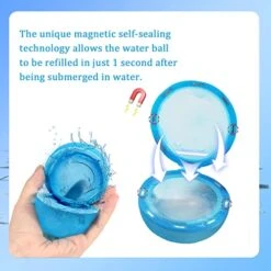 6pcs Reusable Water Balloons, Soft Silicone Refillable Water Ball Self-Filling Water Balloons Magnetic Self-Sealing Splash Water Balls Splash Balls For Kids Outdoor Activities Games Supply -Folkmanis Toys Shop 51H46nstvqL