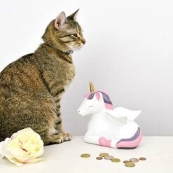 Unicorn Ceramics Piggy Bank For Girls, Perfect Unique Gifts For Girls, Coin Bank, Home Decoration, Nursery Décor, Keepsake, Savings Piggy Bank For Kids -Folkmanis Toys Shop 51H4rujdmrS