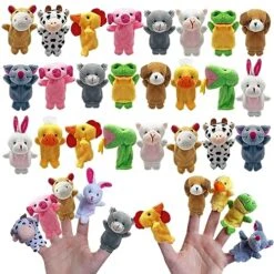 24 PCS Finger Puppets Set Mini Stuffed Animals Finger Puppet Toys For Storytelling Playing Teaching Shows Playtime Schools Birthday Party Gift Favor Supplies