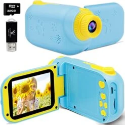 YTETCN Kids Camcorder - Kids Video Camera With 32 GB SD Card, 1080P HD Camera Digital Camcorder Toys For Kids Age 3-8, Birthday & Christmas Gifts For 3 4 5 6 7 8 Years Old (Blue)