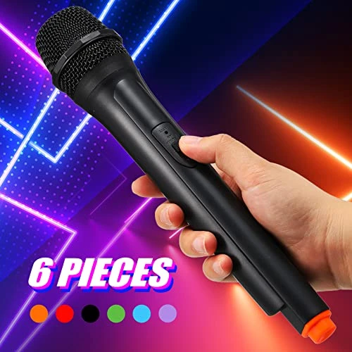 Fake Microphone Prop Toy Plastic Microphone Prop Halloween Play Pretend Microphone Toy For Karaoke Costume Cosplay Reporter Stage Birthday Party Favors, 10.4 In (6 Pieces) 5 Fake Microphone Prop Toy Plastic Microphone Prop Halloween Play Pretend Microphone Toy For Karaoke Costume Cosplay Reporter Stage Birthday Party Favors, 10.4 In (6 Pieces) - Image 3
