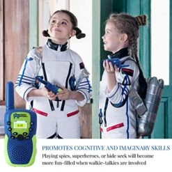 PlayZoom 2 Pack Walkie Talkies: 3 Mile Range, Built-in Flashlight, Headphone Jack, And Belt Clip. Birthday Gift For Boys And Girls (Green) -Folkmanis Toys Shop 51HGLQamOeL