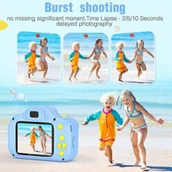 VATENIC Kids Camera, Christams Birthday Gift For Boys Age 3 4 5 6 7 8, Children Digital Cameras For Kids Toys 1080P 2 Inch Toddler Video Camera For 3-9 Year Old Boys With 32GB SD Card (Blue) -Folkmanis Toys Shop 51HHY7hUTEL