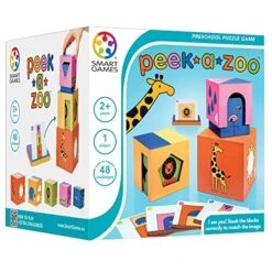 SmartGames Peek-A-Zoo Learning Game With 48 Challenges For Ages 2+ -Folkmanis Toys Shop 51HLKJwAKSL