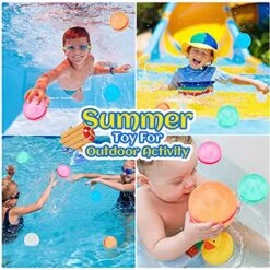 12Pcs Reusable Water Bomb Balloons, Easy Quick Fill Silicone Water Splash Ball, Self-Sealing Water Bomb For Kids Adults Outdoor Water Games Summer Fun Party Supplies (12 Pack) -Folkmanis Toys Shop 51HMscEkdBL