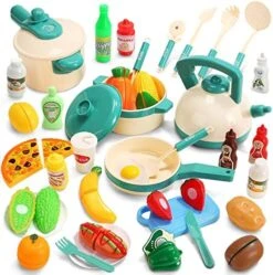 Cute Stone Kids Kitchen Pretend Play Toys,Play Cooking Set, Cookware Pots And Pans Playset, Peeling And Cutting Play Food Toys, Cooking Utensils Accessories, Learning Gift For Toddlers Baby Girls Boys -Folkmanis Toys Shop 51HOFKSThqL. AC