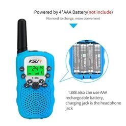 Walkie Talkies For Kids, KSUN T-388 22 Channels Two Way Radios Long Range Children Toys With Backlit LCD Display And Flashlight Gift For 3-12 Years Old Boys Girls Camping,Hiking(Black,2 Pack) 13 Walkie Talkies For Kids, KSUN T-388 22 Channels Two Way Radios Long Range Children Toys With Backlit LCD Display And Flashlight Gift For 3-12 Years Old Boys Girls Camping,Hiking(Black,2 Pack) -Folkmanis Toys Shop 51HOZ7VVdKS