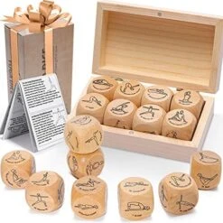 Garybank Kids Yoga Wooden Dice With Yoga Cards, Fun Exercise Dice For Kids Workout Equipment, Workout Dice Game For Kids Solo Or Group, 12 Yoga Cards For Kids With Wooden Gift Boxes, Yoga For Kids 15 Garybank Kids Yoga Wooden Dice With Yoga Cards, Fun Exercise Dice For Kids Workout Equipment, Workout Dice Game For Kids Solo Or Group, 12 Yoga Cards For Kids With Wooden Gift Boxes, Yoga For Kids -Folkmanis Toys Shop 51HQbLHUZL. AC