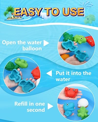 SOPPYCID Tonoviviy Silicone Water Balloons Summer Fun Outdoor Water Toys Games For Kids Adults Outside Play,Water Bomb Balloons Reusable(Animal 6PCS) 6 SOPPYCID Tonoviviy Silicone Water Balloons Summer Fun Outdoor Water Toys Games For Kids Adults Outside Play,Water Bomb Balloons Reusable(Animal 6PCS) - Image 4