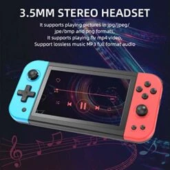 Yegan Powkiddy X51 Handheld Game Console With 5700+Games, 5inch HD IPS Screen Linux System Chip ATM7051 Portable Handheld Nostalgic Arcade Retro Game Machine, 64g, 3000mAh -Folkmanis Toys Shop 51HS4VxPQ6L