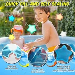 Reusable Water Balloons Quick Fill, Magnetic Water Balloons Self Sealing Refillable Water Balloons Water Toys Pool Toys For Kids Adults Water Fight Outdoor Games (12pcs Star) -Folkmanis Toys Shop 51HW1UHut8L
