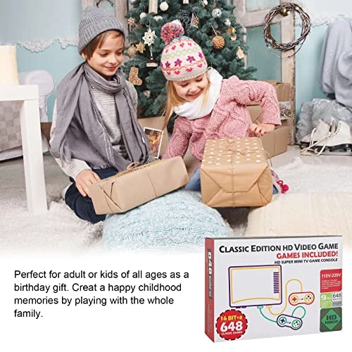 Classic Retro Game Console HDMI Input, Mini Plug And Play Video Game Built-in 648 Retro Games Dual Players Mode For Dual Players Kids, Adult, Children Gift, Valentine/Birthday Gift 4 Classic Retro Game Console HDMI Input, Mini Plug And Play Video Game Built-in 648 Retro Games Dual Players Mode For Dual Players Kids, Adult, Children Gift, Valentine/Birthday Gift - Image 2