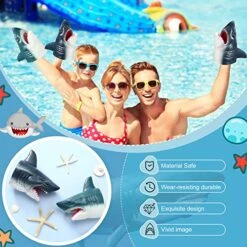 Hand Puppet Toys 2 Pack Realistic Animal Shark Hand Puppets Soft Rubber Silicone Hand Puppet Shark Head Gloves Puppet Role Play Toy For Swimming Pool Beach Bathing -Folkmanis Toys Shop 51HnQ49V4HL