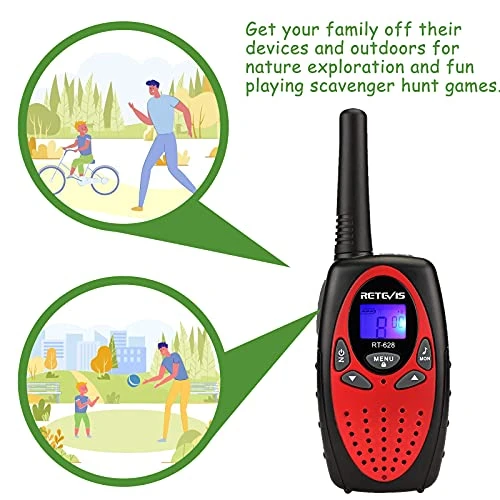 Retevis RT628 Walkie Talkies For Kids,Toys For 5-13 Year Old Boys Girls,Key Lock,Crystal Voice, Easy To Use,Long Range Walky Talky For Camping Hiking(Red,2 Pack) 4 Retevis RT628 Walkie Talkies For Kids,Toys For 5-13 Year Old Boys Girls,Key Lock,Crystal Voice, Easy To Use,Long Range Walky Talky For Camping Hiking(Red,2 Pack) - Image 2